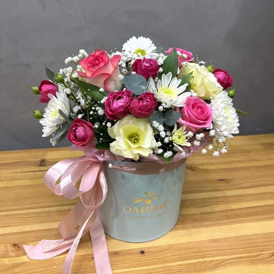 коробочка цветов для мамы