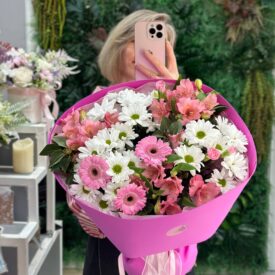 букет с мини герберами